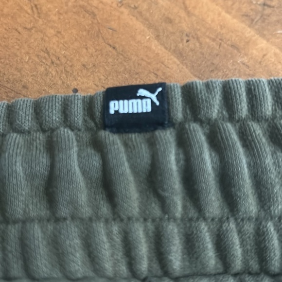 Puma Mens Large Fleece Jogger Pants Forest Night Green Pockets Comfy Sweatpant - Picture 11 of 11